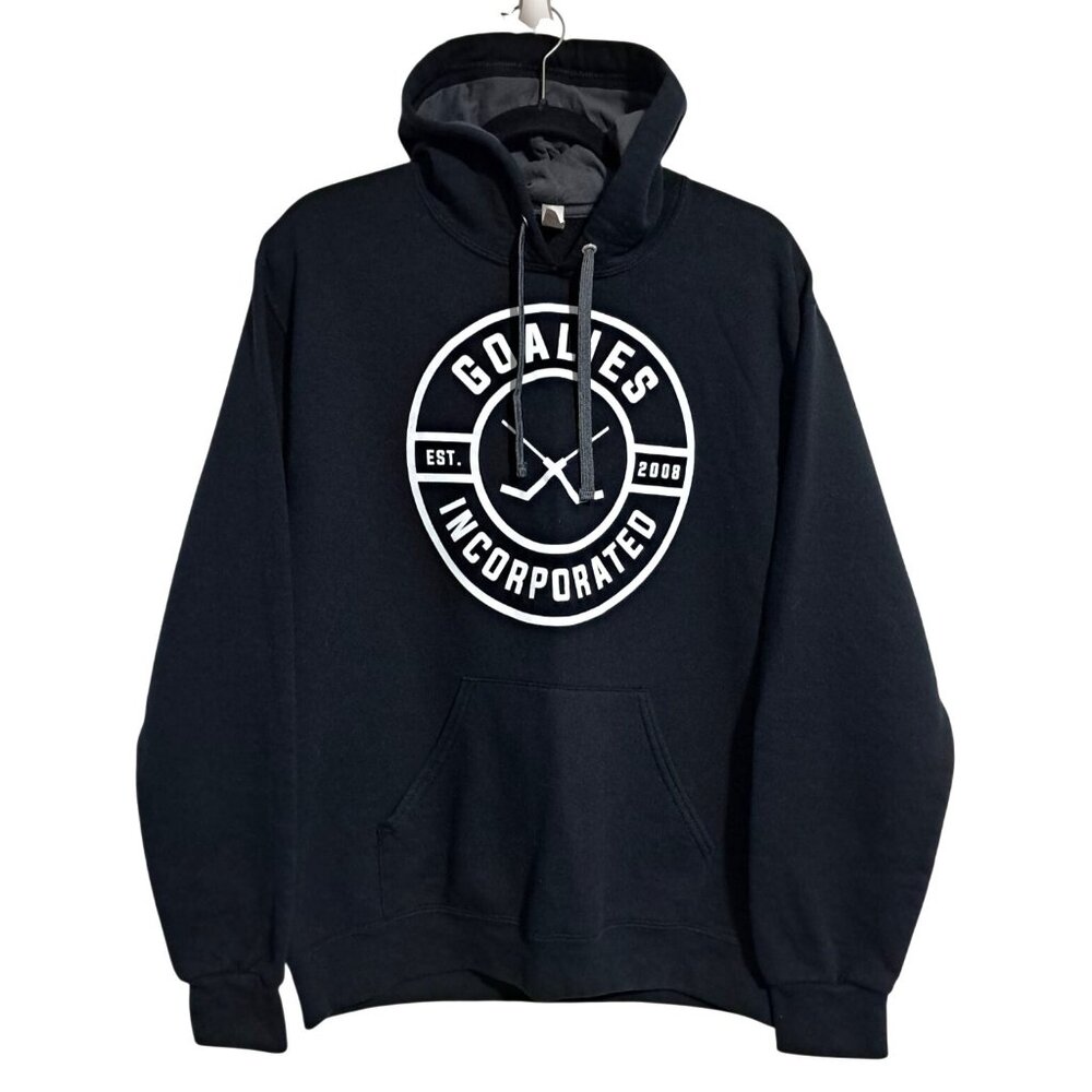 Goalies Incorporated Black Hoodie Fruit Of The Loom Sofspun M Cotton/Poly Blend